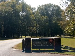 Arkansas Post National Memorial entrance.